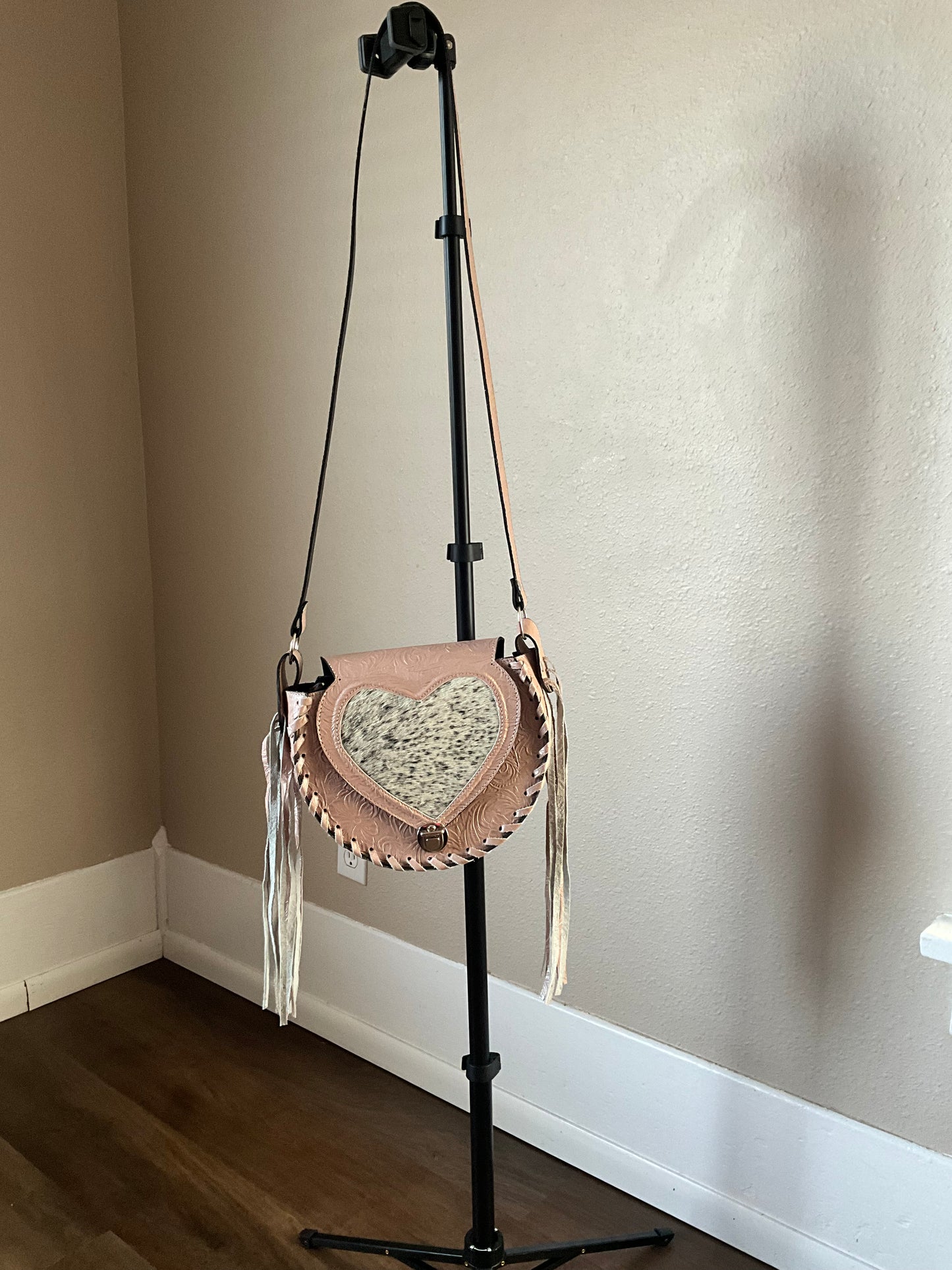 Light pink heart bag